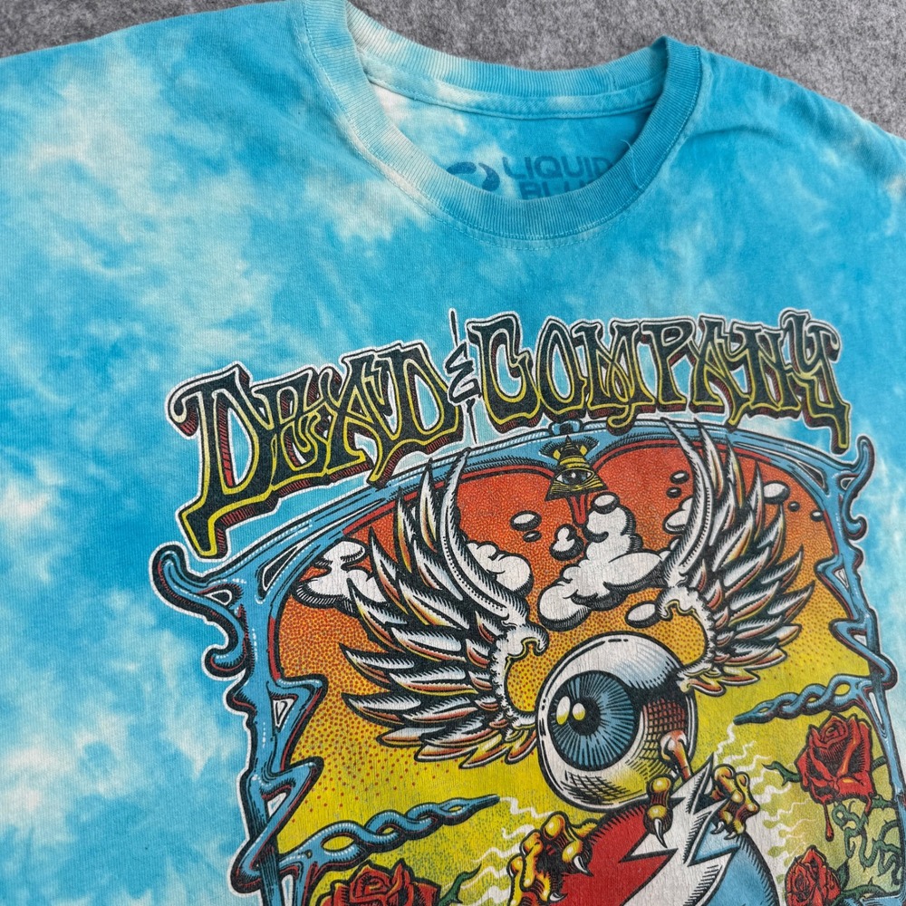 Liquid Blue T-Shirt Mens 2XL Dead & Company Summer Tour 22 Blue Tie Dye Graphic - Picture 2 of 9